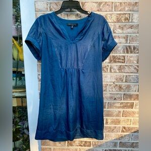 Forest Lily Dark Teal Blue/Green Shift Boho Dress